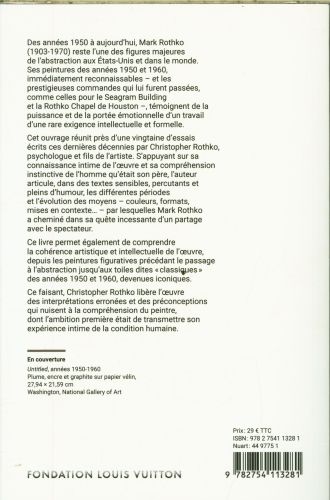 Produktbild: Mark Rothko : l'int&eacute;riorit&eacute; &agrave; l'oeuvre