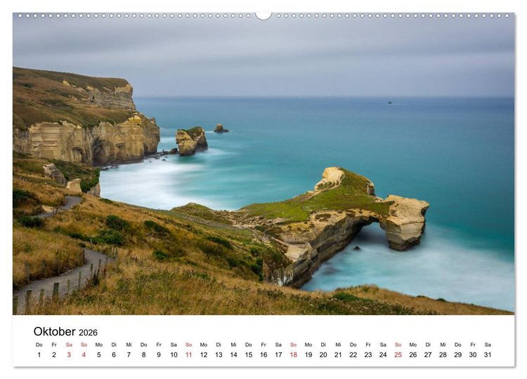 Produktbild: Neuseeland - Atemberaubende Natur und Landschaften (hochwertiger Premium Wandkalender 2026 DIN A2 quer), Kunstdruck in Hochglanz