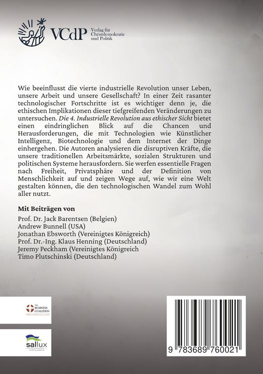 Produktbild: Die 4. Industrielle Revolution aus ethischer Sicht