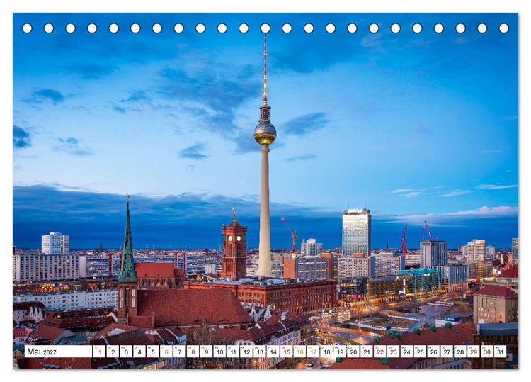 Produktbild: Deutsche St&auml;dte im sch&ouml;nsten Licht (Tischkalender 2027 DIN A5 quer), CALVENDO Monatskalender