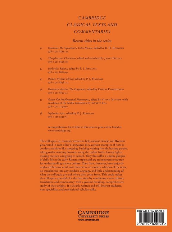 Produktbild: The Colloquia of the Hermeneumata Pseudodositheana
