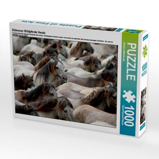 Produktbild: CALVENDO Puzzle D&uuml;lmener Wildpferde Herde | 1000 Teile Lege-Gr&ouml;&szlig;e 64x48cm Foto-Puzzle f&uuml;r gl&uuml;ckliche Stunden