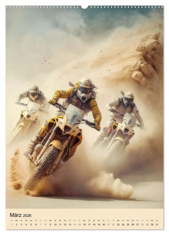 Produktbild: Motorrad W&uuml;stenrennen (Wandkalender 2026 DIN A2 hoch), CALVENDO Monatskalender