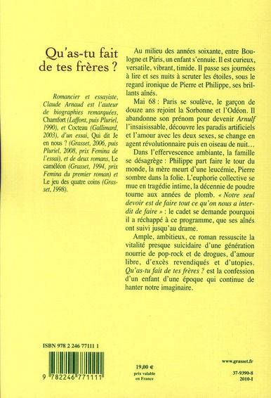 Produktbild: Qu'as-tu fait de tes fr&egrave;res ?