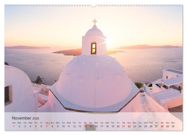 Produktbild: Whispers of Santorini (High Quality Premium Wall Calendar 2026 DIN A2 landscape),CALVENDO 12 Month Wall Calendar