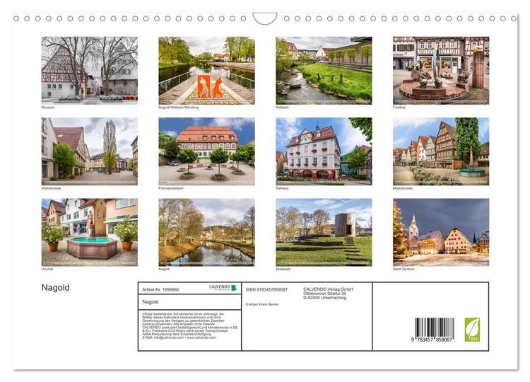 Produktbild: Nagold (Wandkalender 2026 DIN A3 quer), CALVENDO Monatskalender
