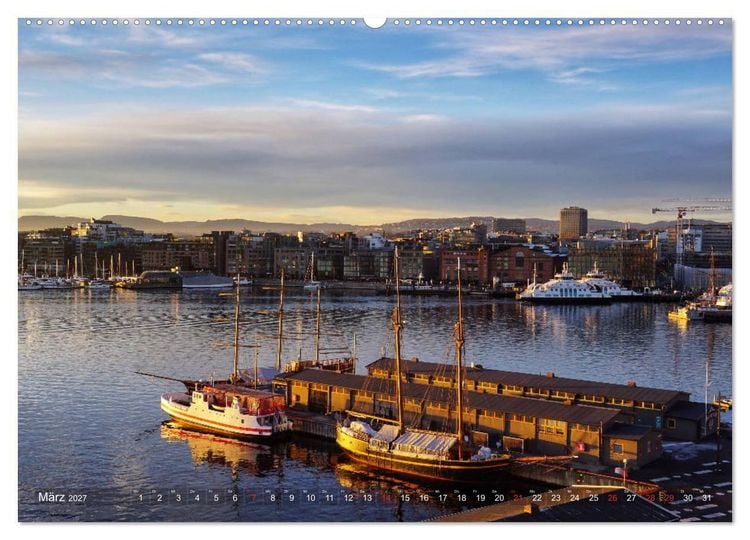 Produktbild: Oslo - Norwegen (Wandkalender 2027 DIN A2 quer), CALVENDO Monatskalender