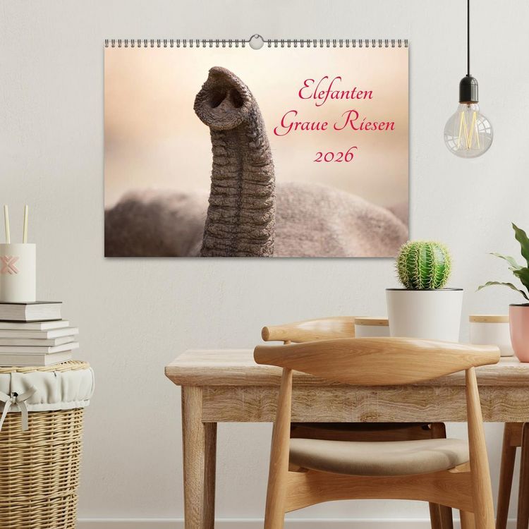 Produktbild: Elefanten - Graue Riesen (Wandkalender 2026 DIN A3 quer), CALVENDO Monatskalender