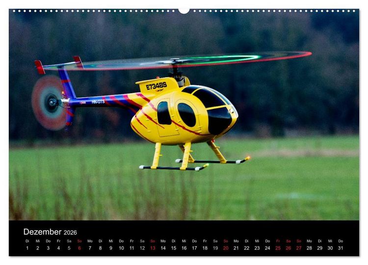 Produktbild: Modellhubschrauber (Wandkalender 2026 DIN A2 quer), CALVENDO Monatskalender