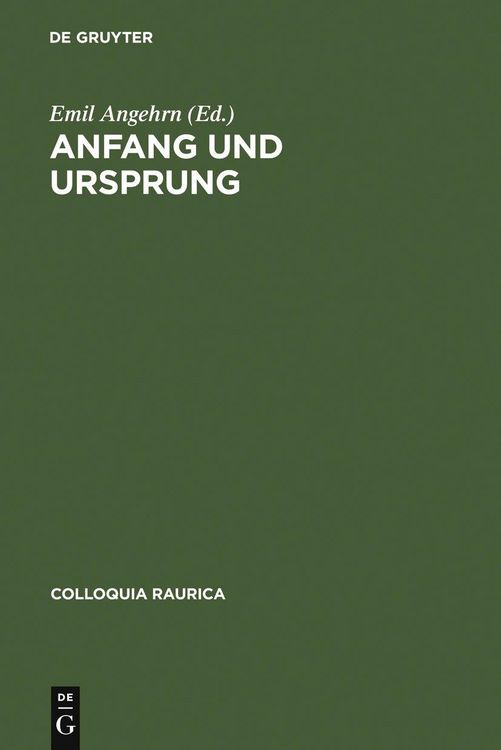 Produktbild: Anfang und Ursprung