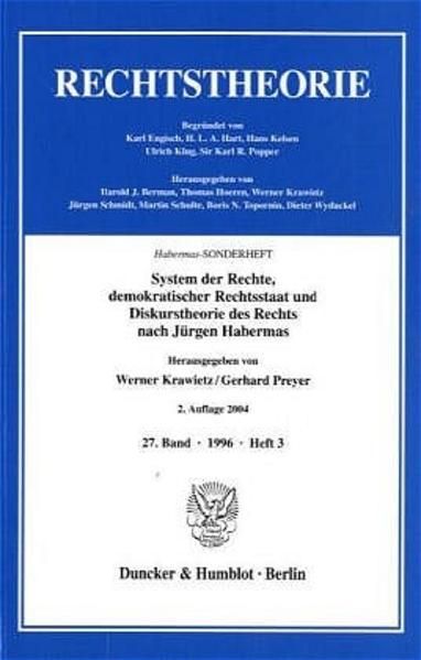 Produktbild: System der Rechte, demokratischer Rechtsstaat und Diskurstheorie des Rechts nach J&uuml;rgen Habermas.