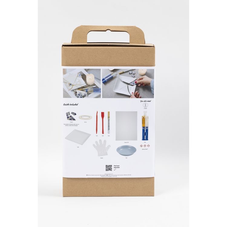 Produktbild: Creativ Company Kreativ Set Kintsugi, Schale, Blau, Gold, Wei&szlig;