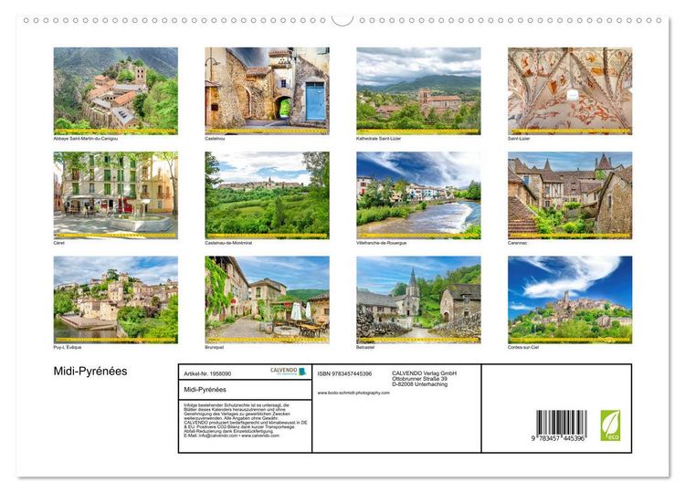 Produktbild: Midi-Pyr&eacute;n&eacute;es (hochwertiger Premium Wandkalender 2026 DIN A2 quer), Kunstdruck in Hochglanz