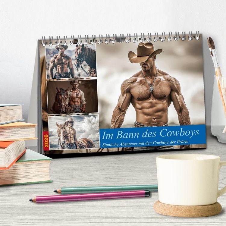 Produktbild: Im Bann des Cowboys (Tischkalender 2026 DIN A5 quer), CALVENDO Monatskalender