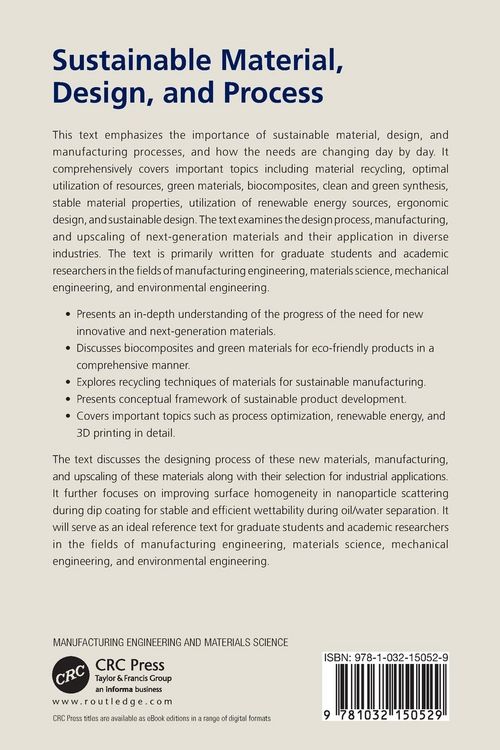 Produktbild: Sustainable Material, Design, and Process