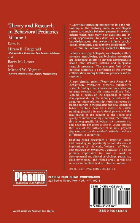 Produktbild: Theory and Research in Behavioral Pediatrics
