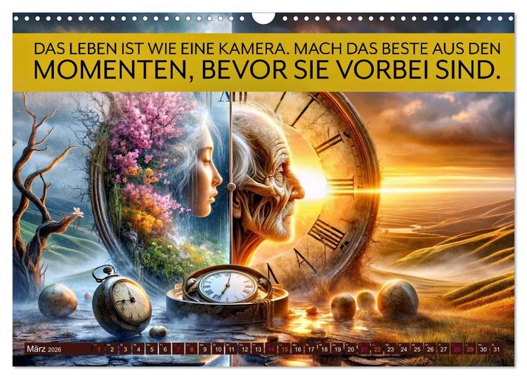 Produktbild: Im Flow der Zeit - im Hier und Jetzt (Wandkalender 2026 DIN A3 quer), CALVENDO Monatskalender