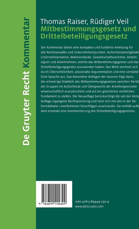Produktbild: Mitbestimmungsgesetz und Drittelbeteiligungsgesetz