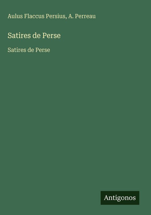 Produktbild: Satires de Perse