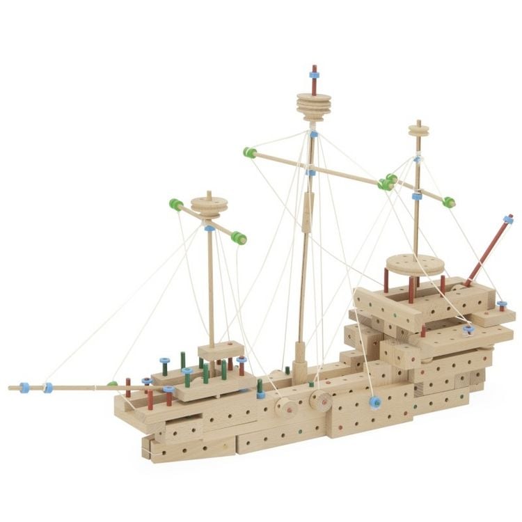 Produktbild: MATADOR 11717 - Explorer E717, Baukasten, Holz, 717 Teile, Konstruktionsbaukasten, ab 5 Jahren, Spielend lernen!