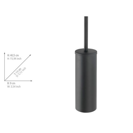 Produktbild: WC-Garnitur Mod. Bosio geschlossen Edelstahl Black matt, rostfrei