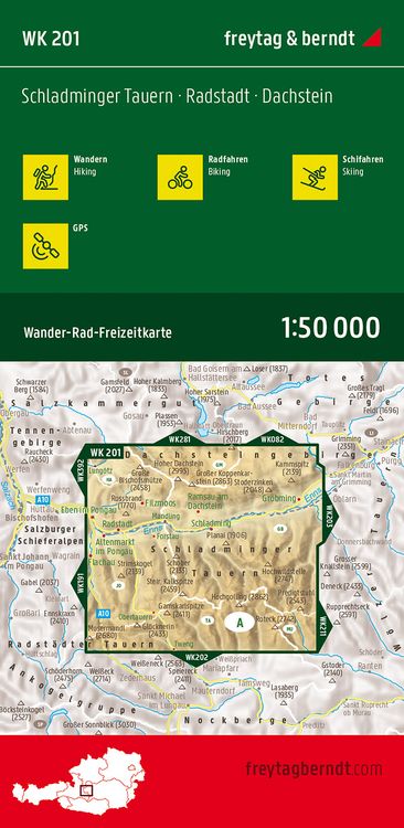 Schladminger Tauern. Radstadt. Dachstein 1 : 50 000. WK 201