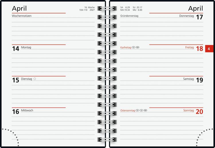 Produktbild: rido/id&eacute; 7013102027 Taschenkalender Mod. perfect/Technik I 2027 "Confetti" A6, Kunststoff