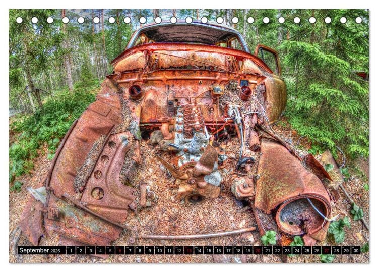 Produktbild: Autofriedhof Ryd (Tischkalender 2026 DIN A5 quer), CALVENDO Monatskalender