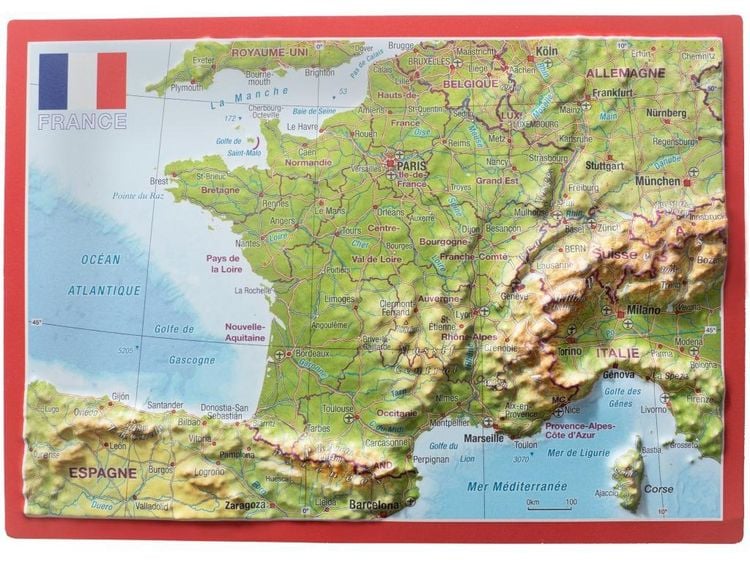 Produktbild: Reliefpostkarte Frankreich