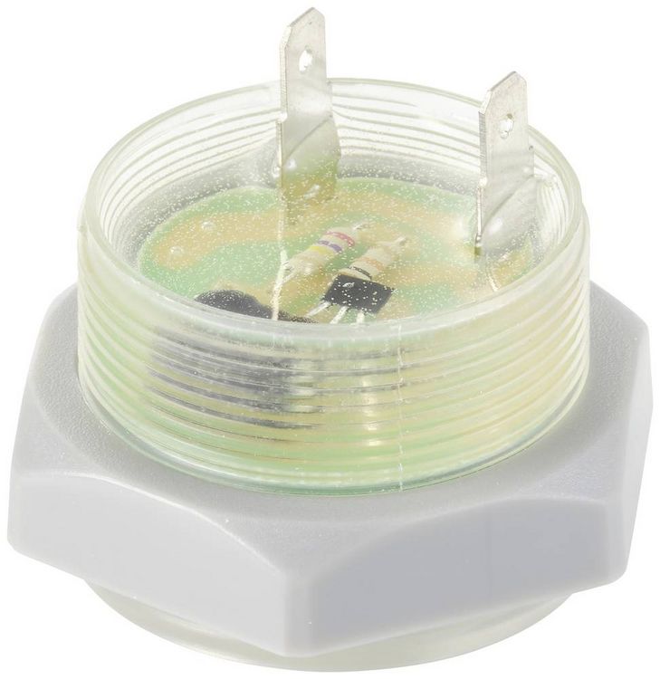 Produktbild: TRU COMPONENTS TC-10475832 Piezo-Signalgeber Ger&auml;usch-Entwicklung: 95 dB Spannung: 12 V/DC Dauerton, blaue LED 1 St.