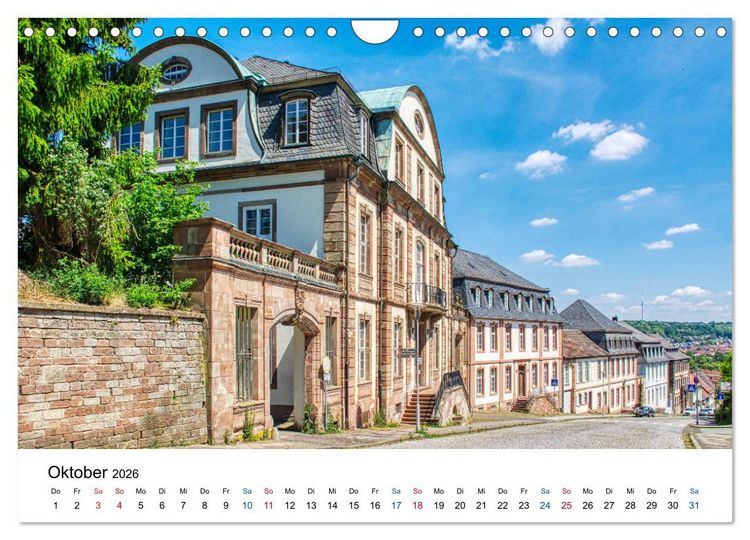 Produktbild: Blieskastel - Die charmante Barockstadt (Wandkalender 2026 DIN A4 quer), CALVENDO Monatskalender