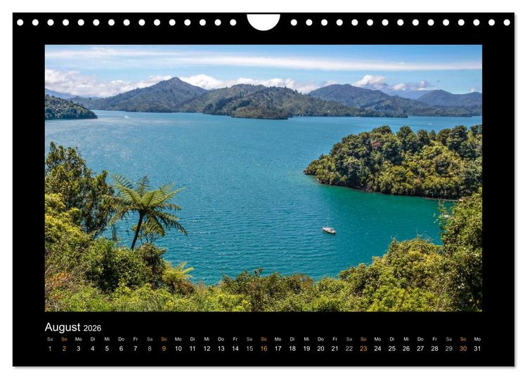 Produktbild: Neuseeland - Wunderwelt der Natur (Wandkalender 2026 DIN A4 quer), CALVENDO Monatskalender