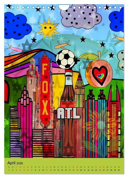 Produktbild: United States Pop Art von Nico Bielow (Wandkalender 2026 DIN A4 hoch), CALVENDO Monatskalender