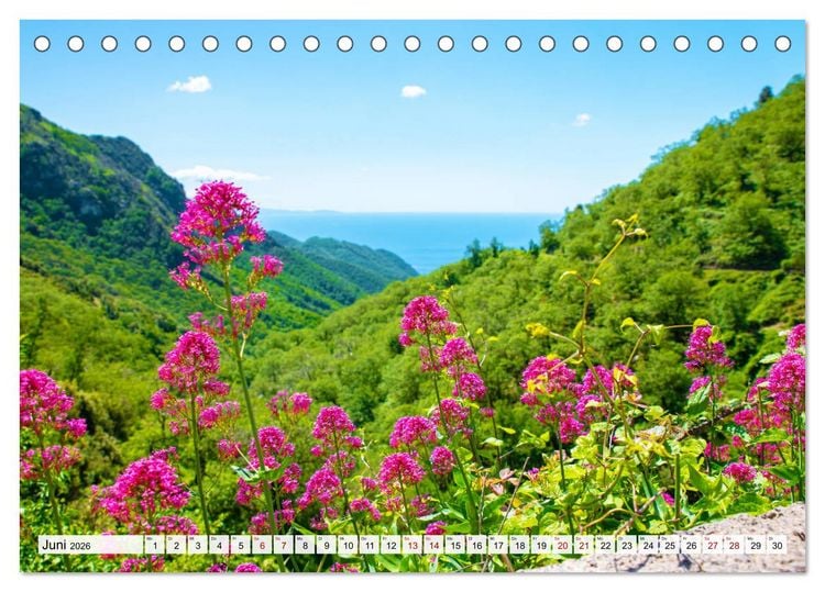 Produktbild: Landschaften an der Amalfi K&uuml;ste (Tischkalender 2026 DIN A5 quer), CALVENDO Monatskalender
