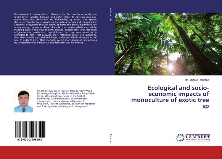 Produktbild: Ecological and socio-economic impacts of monoculture of exotic tree sp