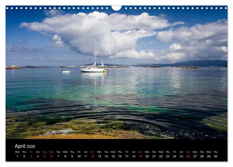 Produktbild: Beaches of Galicia (Wall Calendar 2026 DIN A3 landscape), CALVENDO 12 Month Wall Calendar