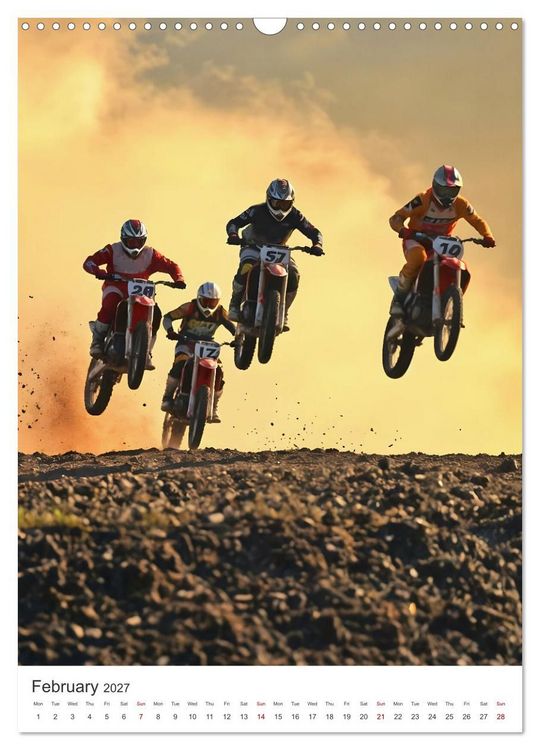 Produktbild: Throttle and thrills - High percentage motocross moments (Wall Calendar 2027 DIN A3 portrait), CALVENDO 12 Month Wall Calendar