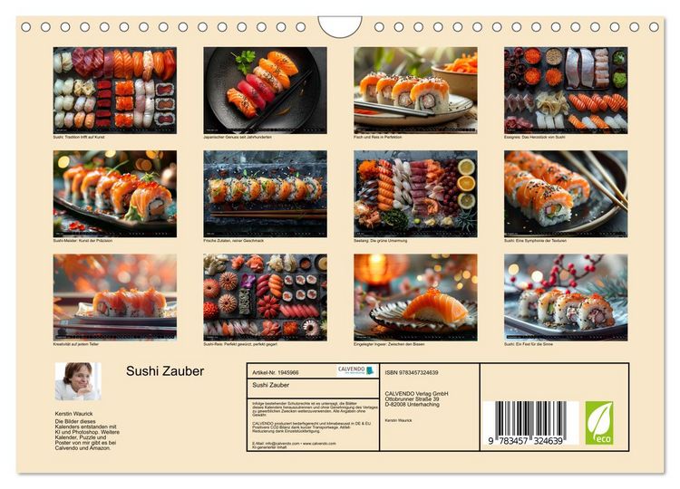 Produktbild: Sushi Zauber (Wandkalender 2026 DIN A4 quer), CALVENDO Monatskalender