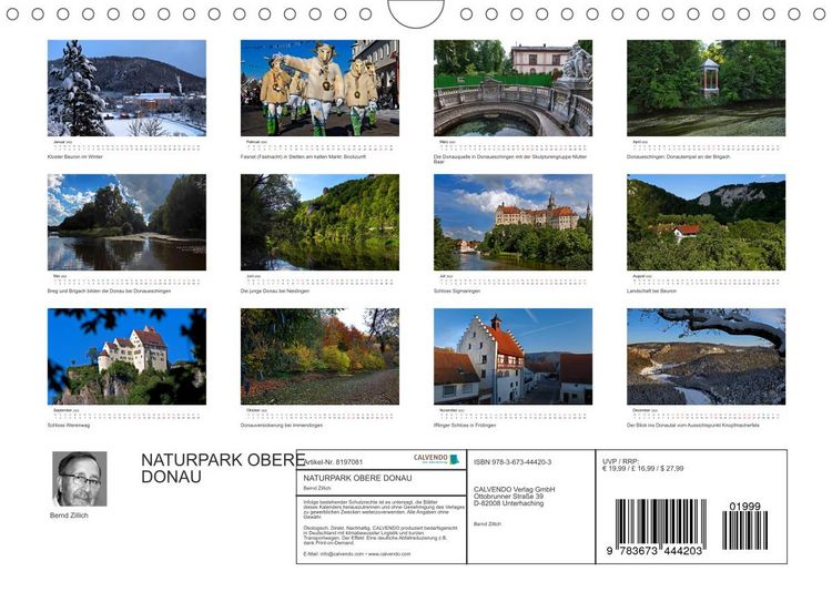 Produktbild: NATURPARK OBERE DONAU (Wandkalender 2022 DIN A4 quer)