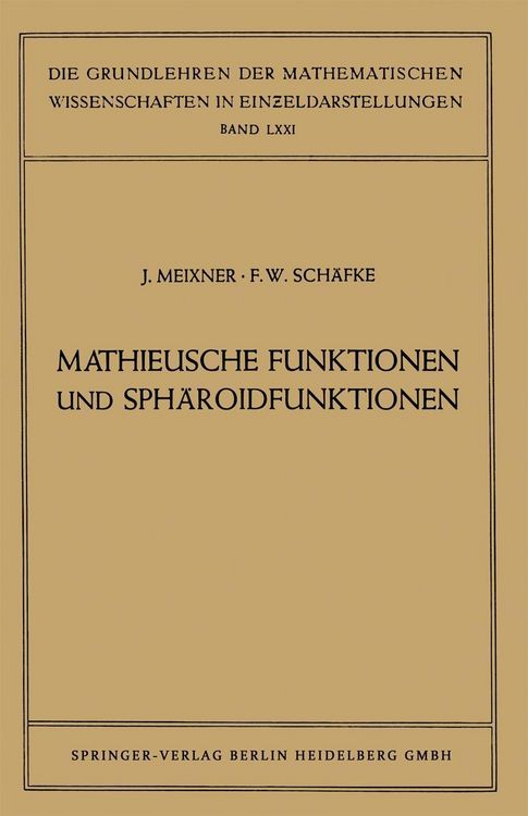 Produktbild: Mathieusche Funktionen und Sph&auml;roidfunktionen