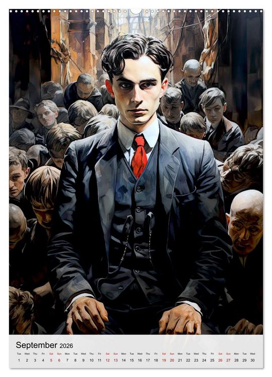 Produktbild: Novel Canvas (High Quality Premium Wall Calendar 2026 DIN A2 portrait),CALVENDO 12 Month Wall Calendar