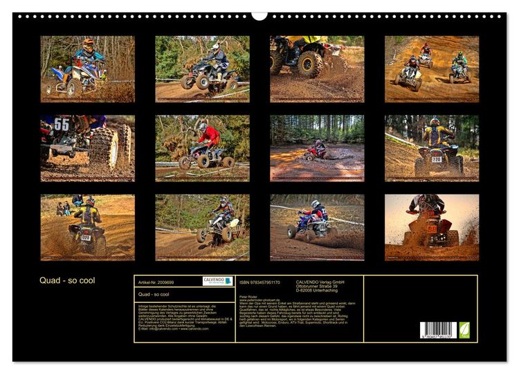 Produktbild: Quad - so cool (Wandkalender 2026 DIN A2 quer), CALVENDO Monatskalender