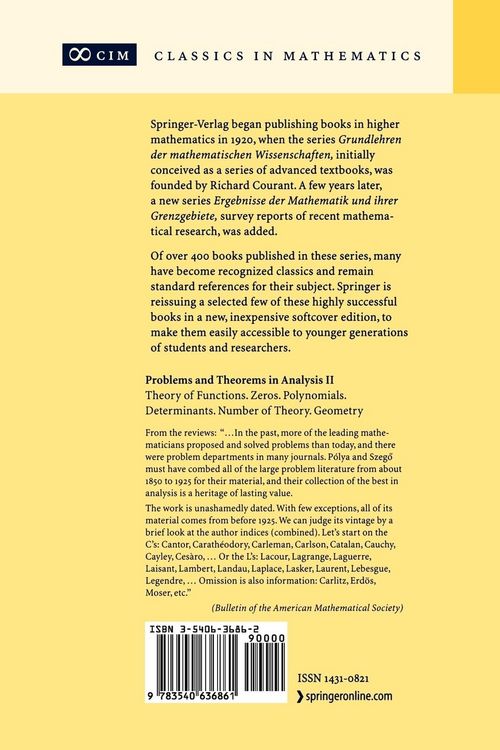 Produktbild: Problems and Theorems in Analysis II