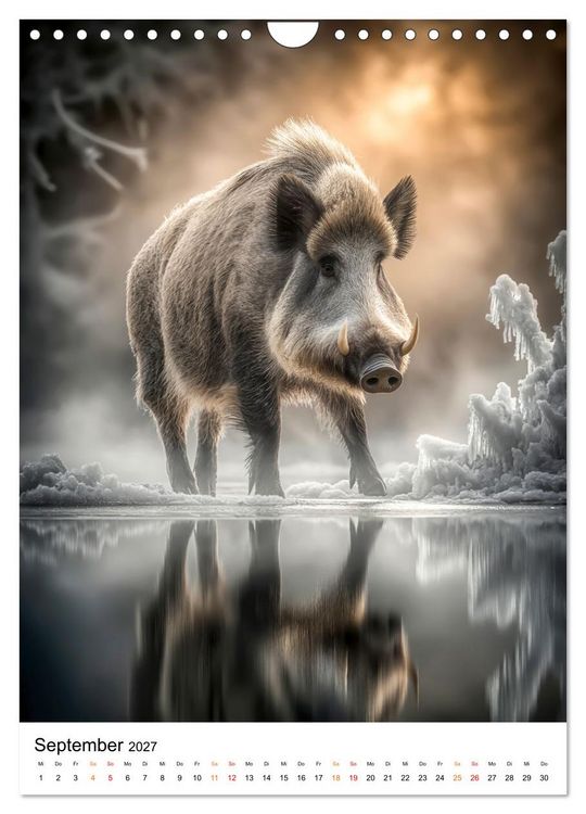 Produktbild: Tiere im Winter - eisige Eleganz (Wandkalender 2027 DIN A4 hoch), CALVENDO Monatskalender