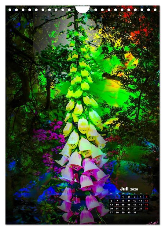 Produktbild: Bl&uuml;hende Fantasie - Digitalkunst (Wandkalender 2026 DIN A4 hoch), CALVENDO Monatskalender