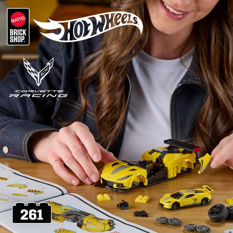 Produktbild: Mattel Brick Shop HW Sp Corvette.JKR19