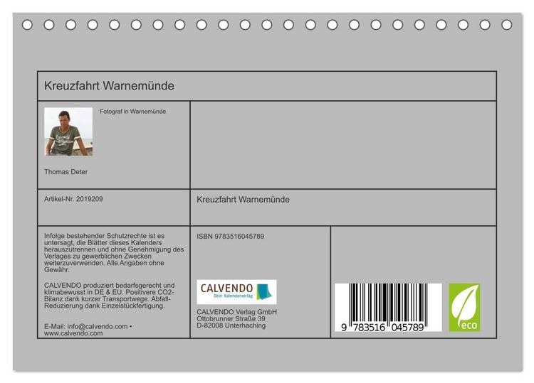 Produktbild: Kreuzfahrt Warnem&uuml;nde (Tischkalender 2026 DIN A5 quer), CALVENDO Monatskalender
