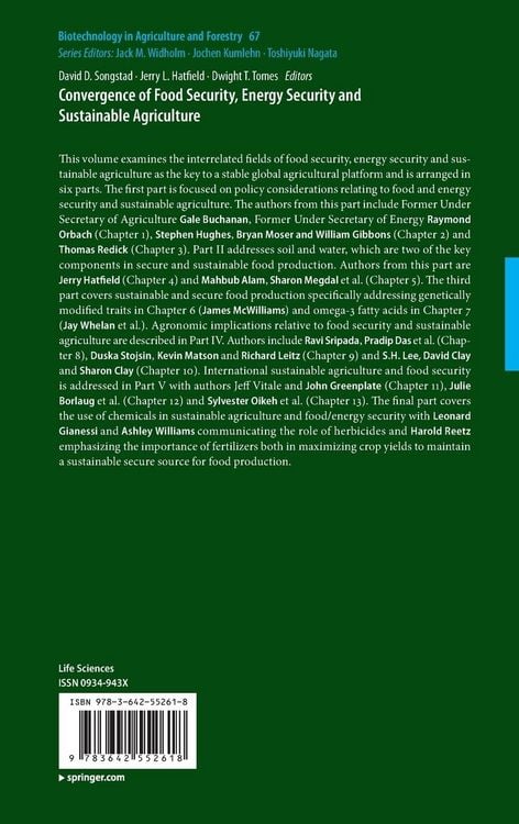 Produktbild: Convergence of Food Security, Energy Security and Sustainable Agriculture