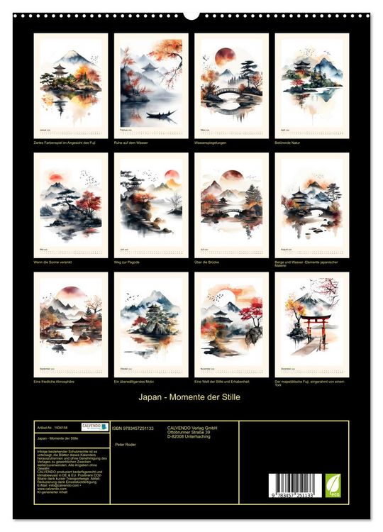 Produktbild: Japan - Momente der Stille (hochwertiger Premium Wandkalender 2026 DIN A2 hoch), Kunstdruck in Hochglanz