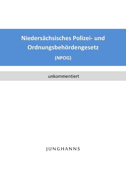 Produktbild: Nieders&auml;chsisches Polizei- und Ordnungsbeh&ouml;rdengesetz (NPOG)